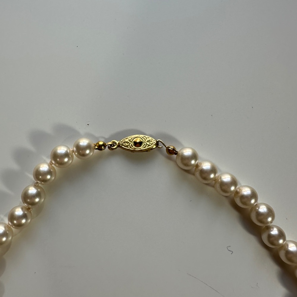 Vtg Classic Faux Pearl Necklace Elegant Beaded Strand Women's Jewelry Elegant - Picture 8 of 10